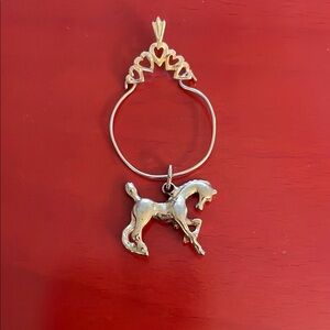 Elegant Gold Horse Ornament